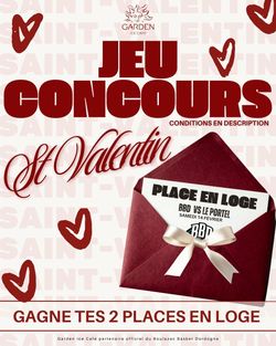 Concours de Saint-Valentin pour gagner deux places en loge pour le match BBD contre Le Portel.