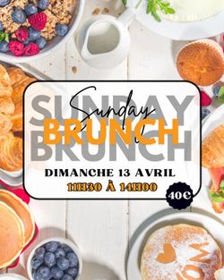 Brunch dominical avec crêpes, fruits et desserts, de 11h30 à 14h00 au Garden Ice Café, à 40 €.